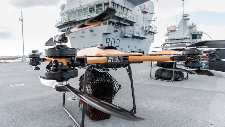 Royal Navy demonstrates UAS technology to support future operations